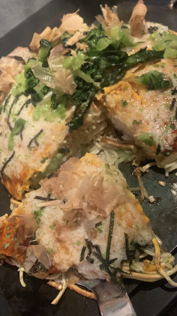 kate-kate あさみなみ焼き へらで切った断面 広島市安佐南区緑井
