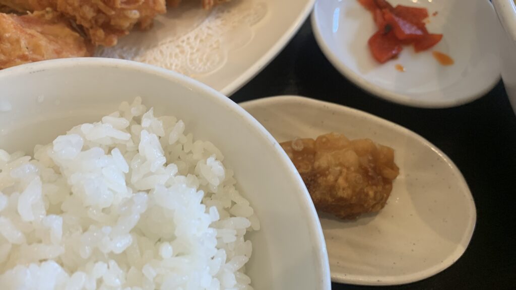七喜食堂 ご飯と揚げ餃子 北広島町