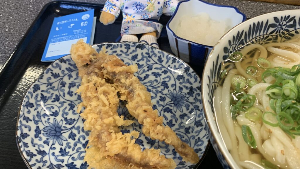 いよ路 天ぷらとうどん かえるのピクルス 広島市安佐南区