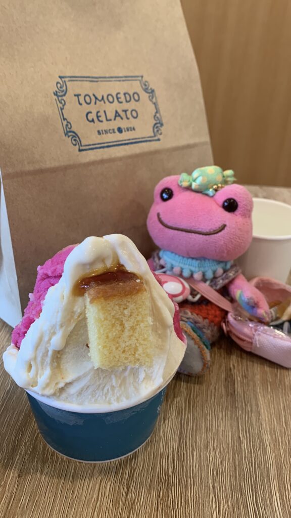 巴堂ジェラート TOMOEDO GELATO ともえとしそ&梅のダブルカップ 秘書 かえるのピクルス